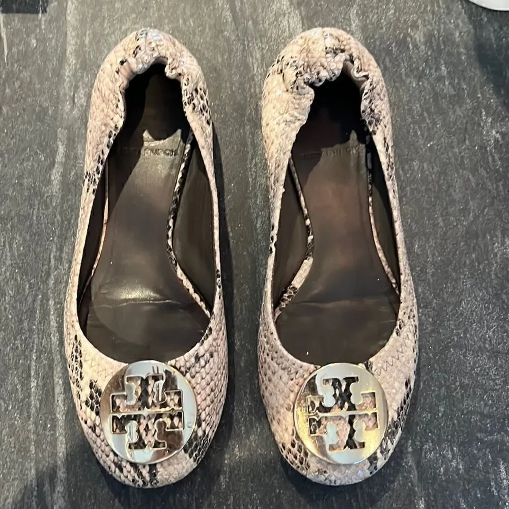 Tory Burch Snakeskin Flats
